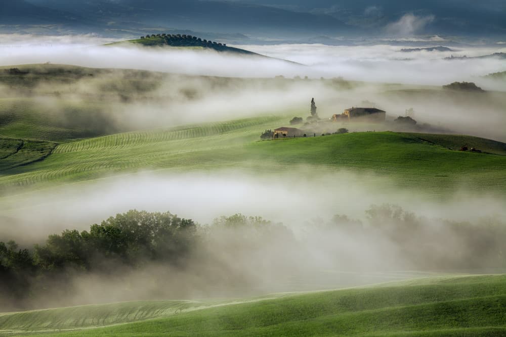 Misty Tuscan Hills by Fiorenzo Carozzi — canvas wall art