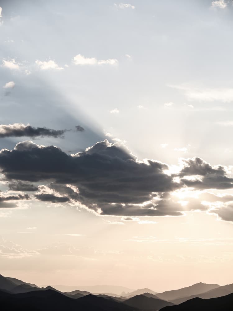 Mountain Landscape With Dramatic Clouds by Shot by Clint — canvas wall art