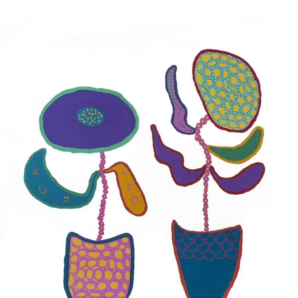 Colorful Potted Plants by Helen Joynson — canvas wall art