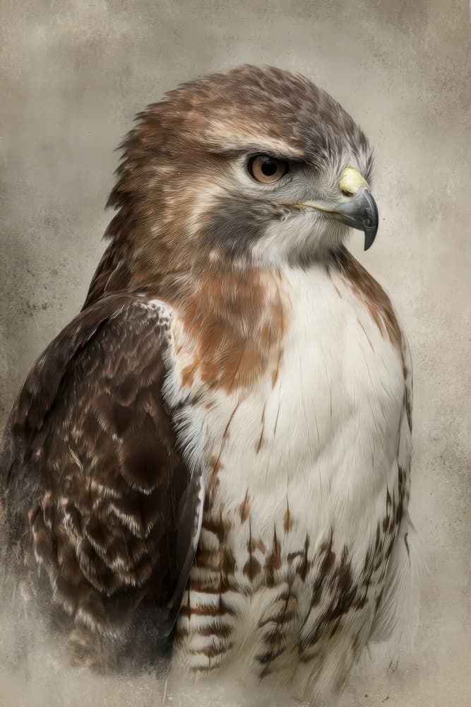 Fierce Hawk Gaze by Rafal Kulik — canvas wall art