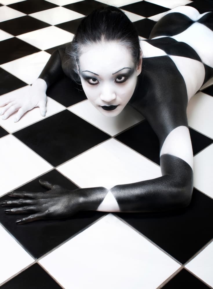 Checkerboard Woman by Derek Galon MA FRPS FOPS — canvas wall art