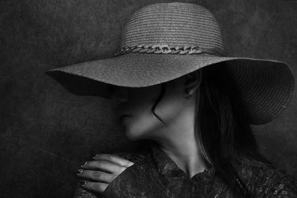 Mysterious Woman in Hat by Djayent Abdillah — canvas wall art