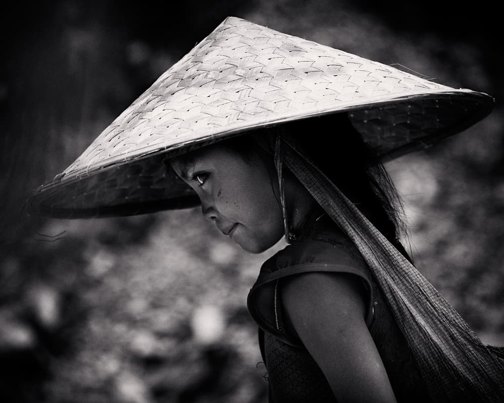 Conical Hat Gaze by txules — canvas wall art