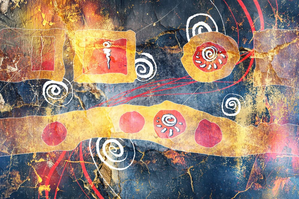 Vibrant Golden Abstract by Rafal Kulik — canvas wall art
