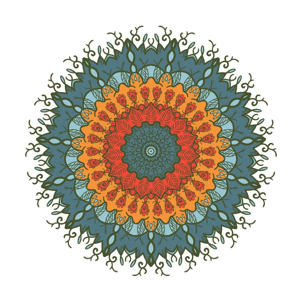 Colorful Mandala Bloom by Marika Barsrsind β canvas wall art