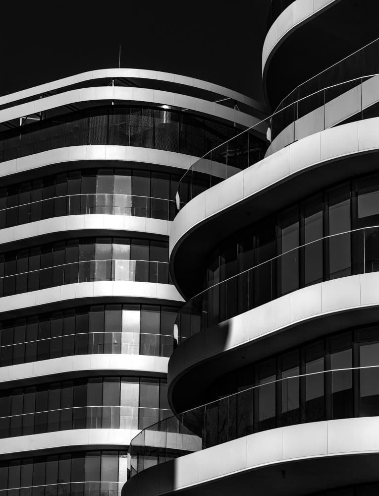 Modern Architectural Curves by Jef Van den Houte — canvas wall art