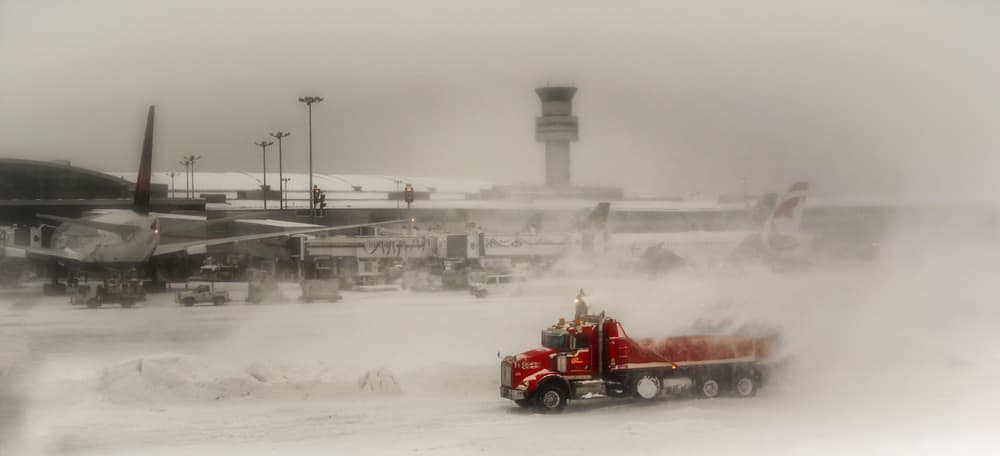 Winter Airport Operations by Miro Susta — canvas wall art