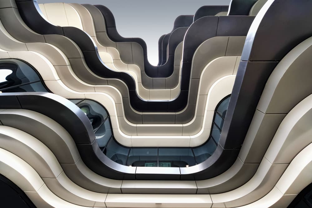 Wavy Modern Facade by Renate Reichert — canvas wall art