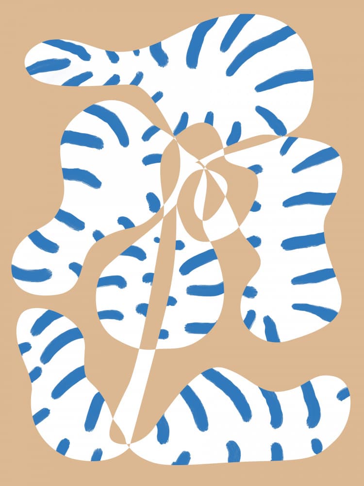 Abstract Blue Pattern by The Printable Studio — canvas wall art
