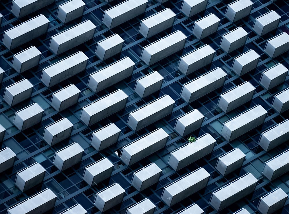 Geometric Building Facade by Rob Darby — canvas wall art