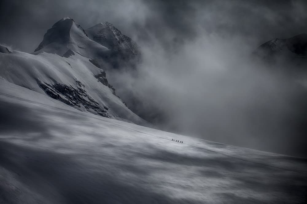 Snowy Mountain Journey by Peter Svoboda MQEP — canvas wall art