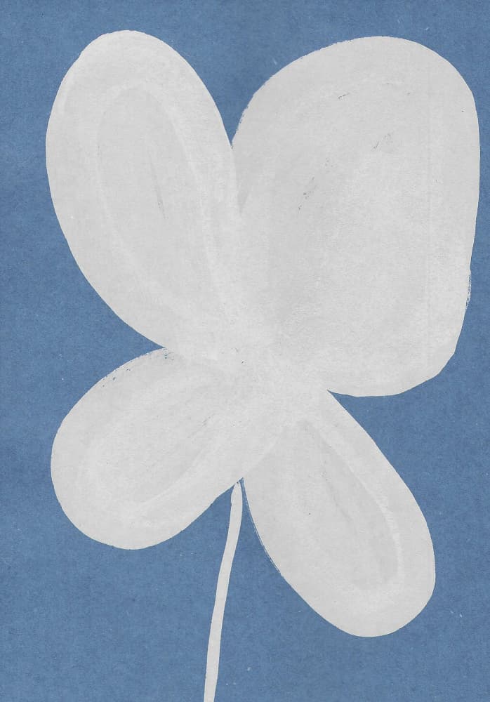Abstract White Flower by Santhosh ch — canvas wall art