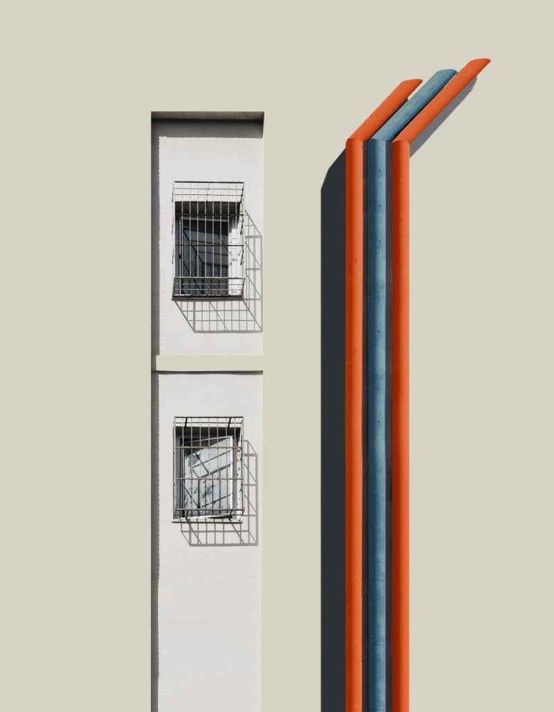 Colorful Urban Pipes by Arnon Orbach — canvas wall art