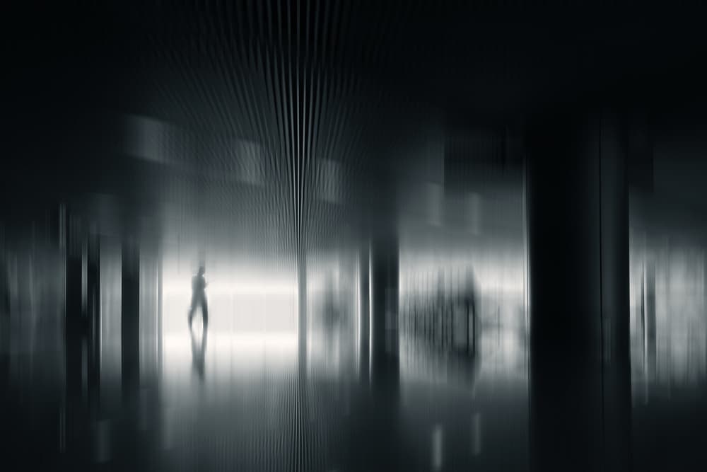 Solitary Figure in Light by Bingo Z — canvas wall art