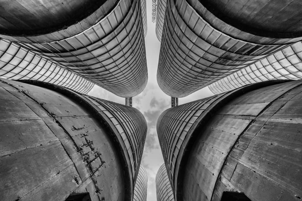 Brutalist Skyward Forms by Joshua Raif — canvas wall art