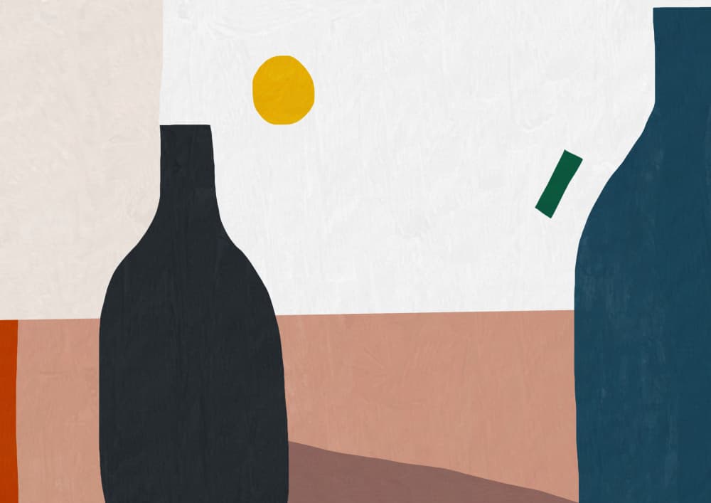 Abstract Desert Bottles by Kit Agar — canvas wall art