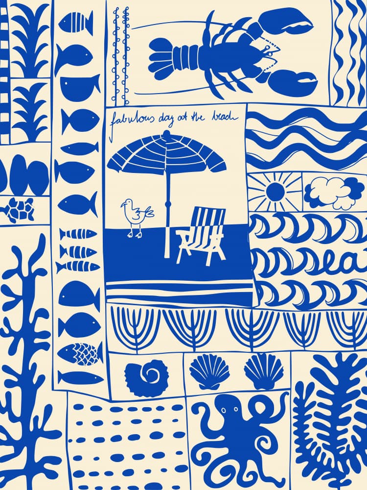 Fabulous Beach Day by Annick — canvas wall art