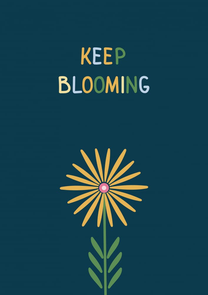 Keep Blooming Flower by Olena Kovalova — canvas wall art