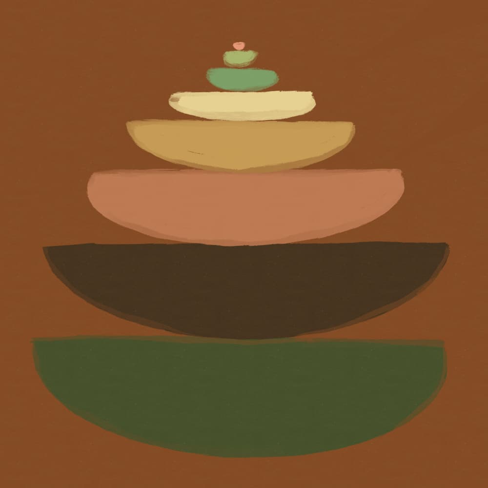 Earthy Curves Balance by Sharyn Bursic — canvas wall art