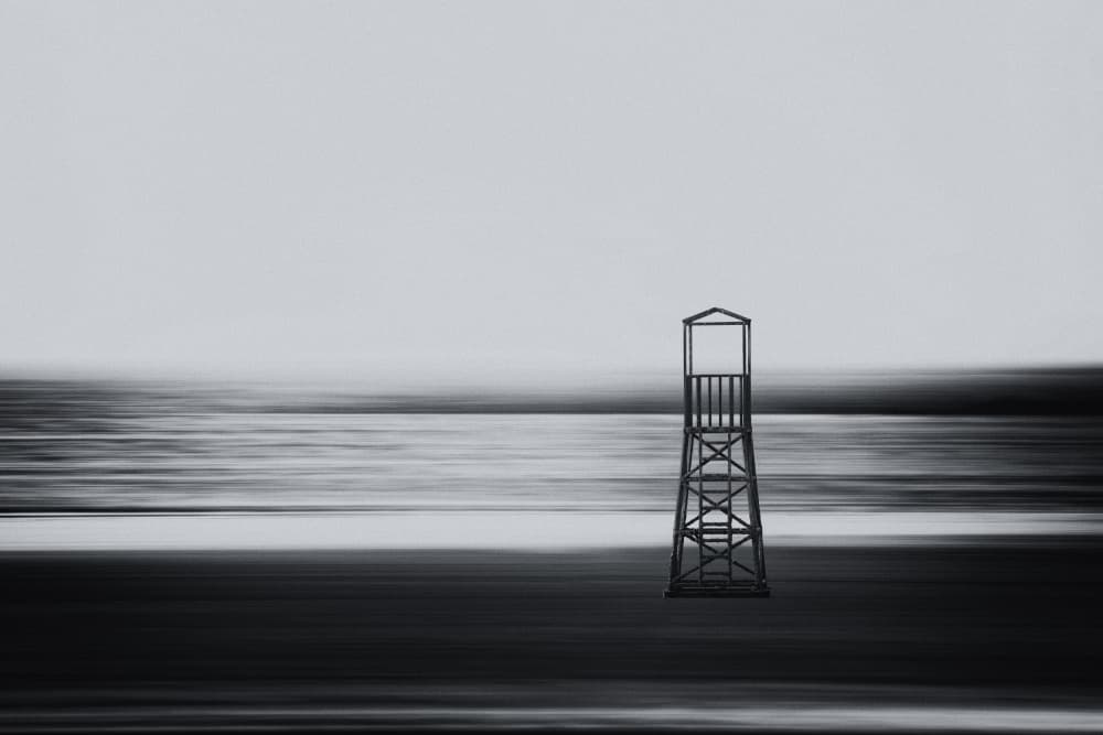 Minimal Lifeguard Tower by Tiger Seo — canvas wall art