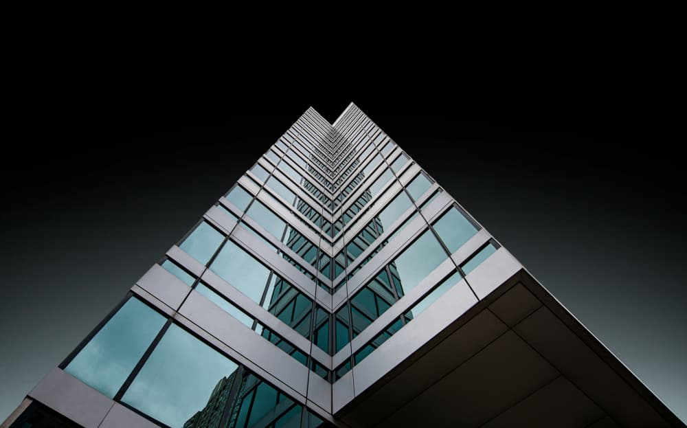 Modern Glass Skyscraper by Louie Luo — canvas wall art