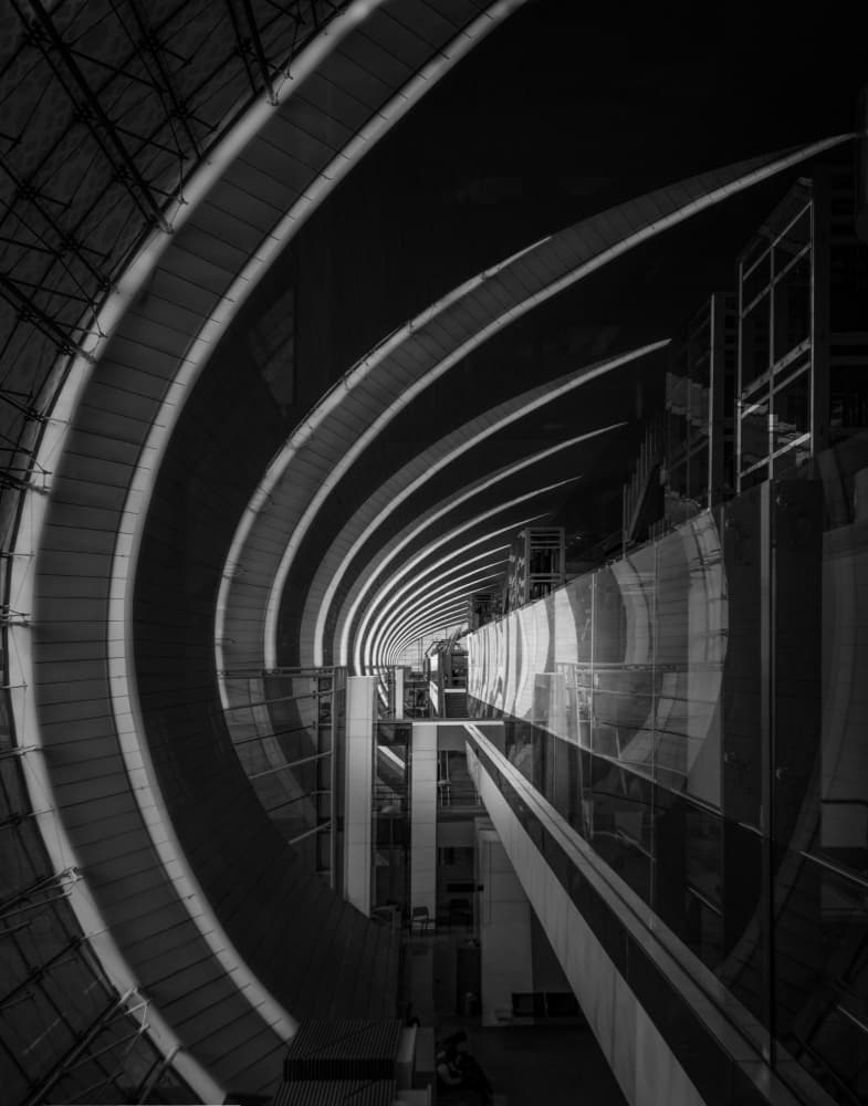 Curved Light Passage by Jiahong Zeng — canvas wall art