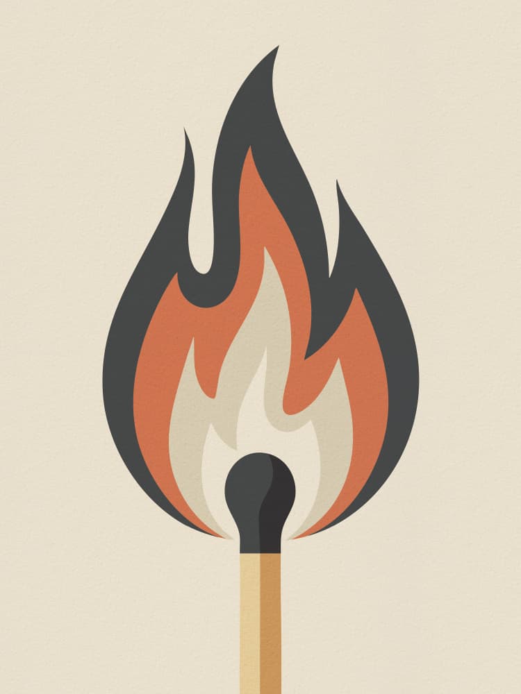 Bright Match Flame by Andreas Magnusson — canvas wall art