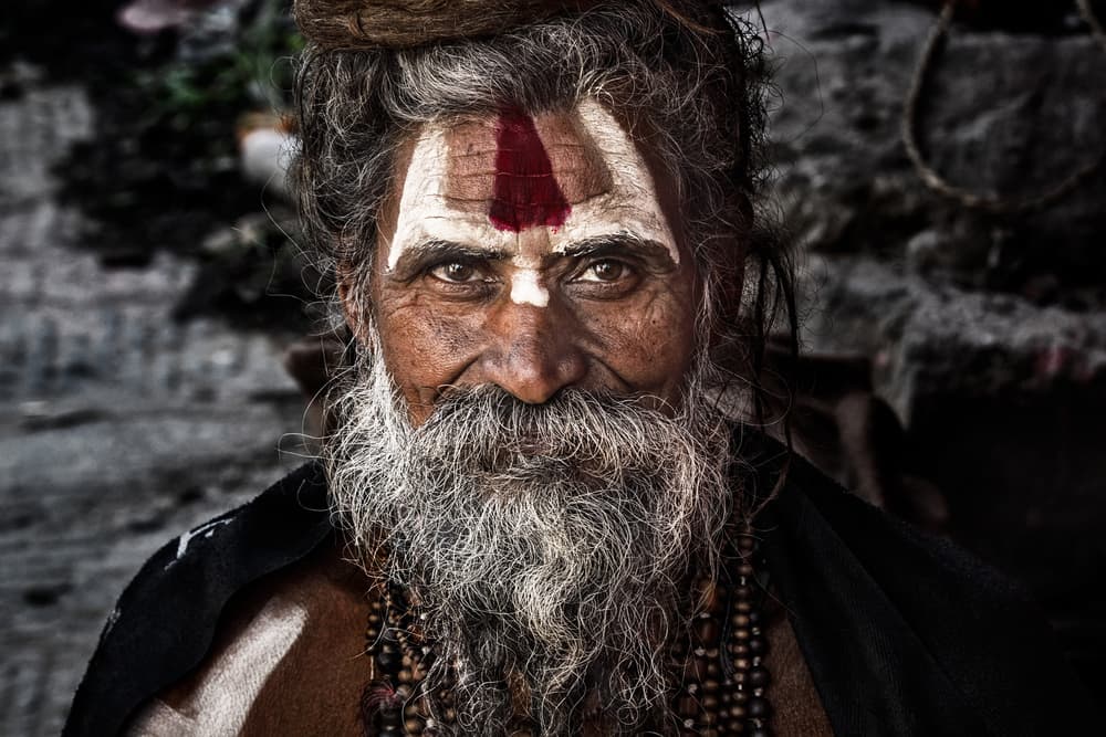 Wise Sadhu Portrait by Joxe Inazio Kuesta Garmendia — canvas wall art