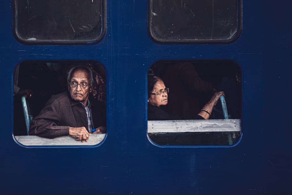 Train Window Gaze by Marco Tagliarino — canvas wall art