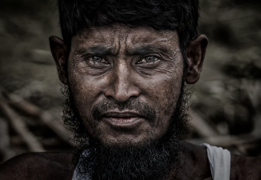 Intense Gaze Portrait by Joxe Inazio Kuesta Garmendia — canvas wall art