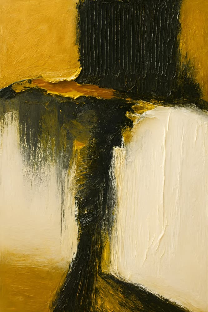 Deep Gold Currents by HUGO — canvas wall art