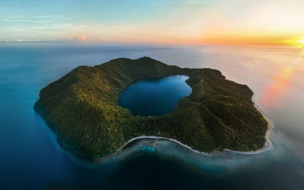 Crater Island Sunset by Irene Wu — canvas wall art