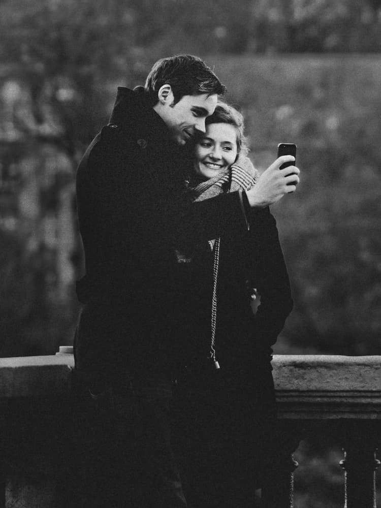 Romantic Selfie Embrace by Eiji Yamamoto — canvas wall art