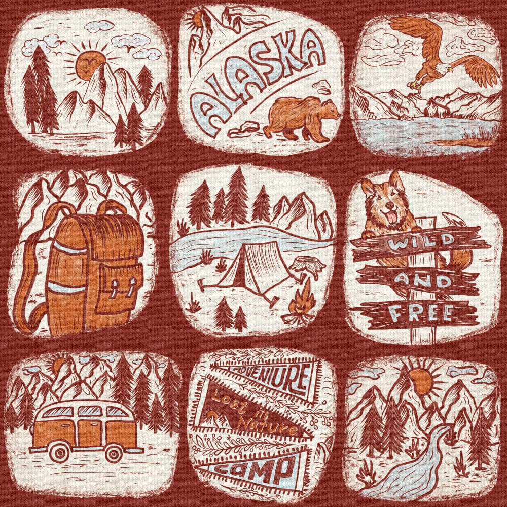 Alaska Wilderness Adventure by Olena Kovalova — canvas wall art