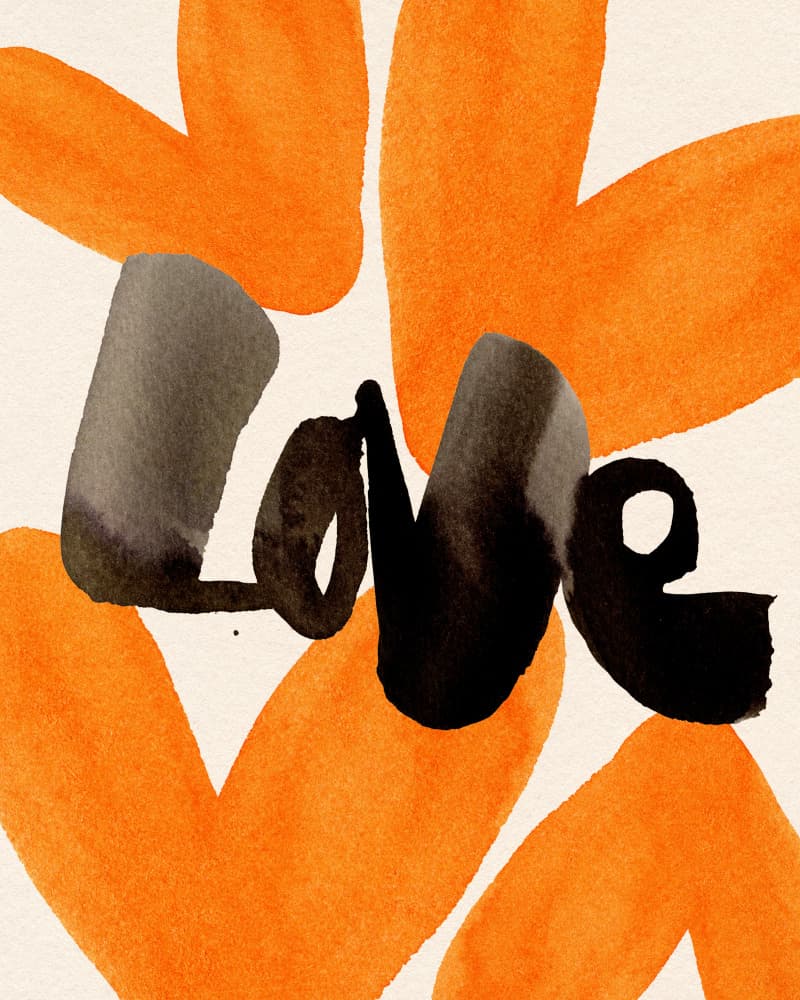 Watercolor Love Hearts by Ekaterina Koroleva — canvas wall art