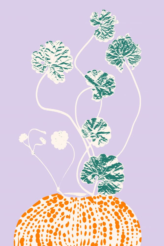 Abstract Lavender Botanicals by Annick — canvas wall art