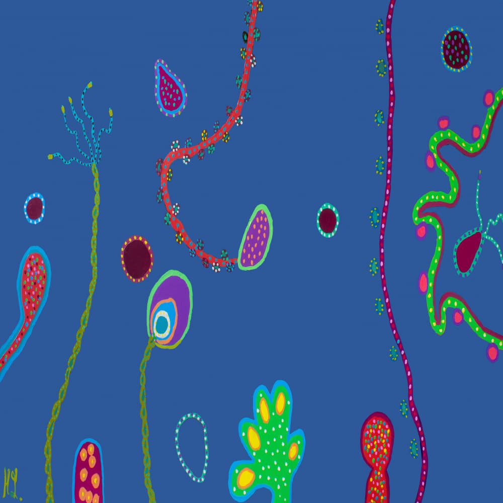 Vibrant Organic Shapes by Helen Joynson — canvas wall art