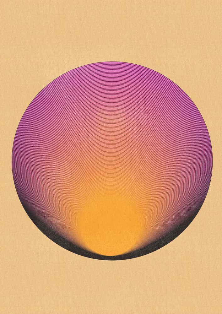 Vibrant Gradient Sphere by Nicholas — canvas wall art