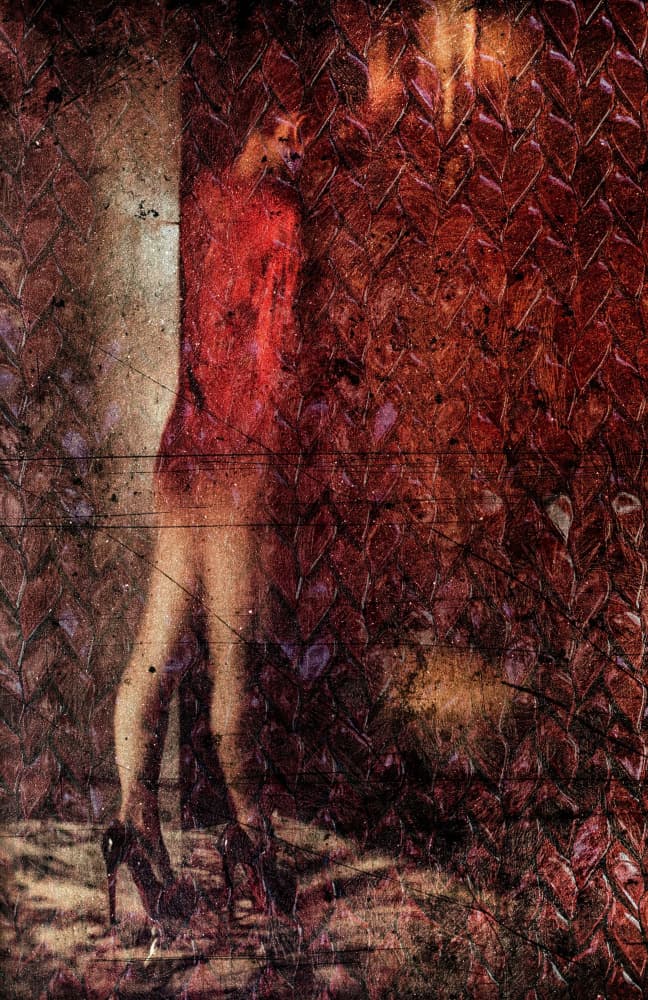 Mysterious Red Dress by Erik Schottstaedt — canvas wall art