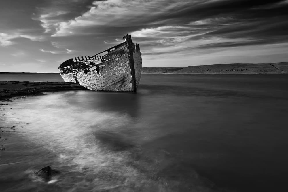 Abandoned Coastal Wreck by Bragi Ingibergsson - BRIN — canvas wall art