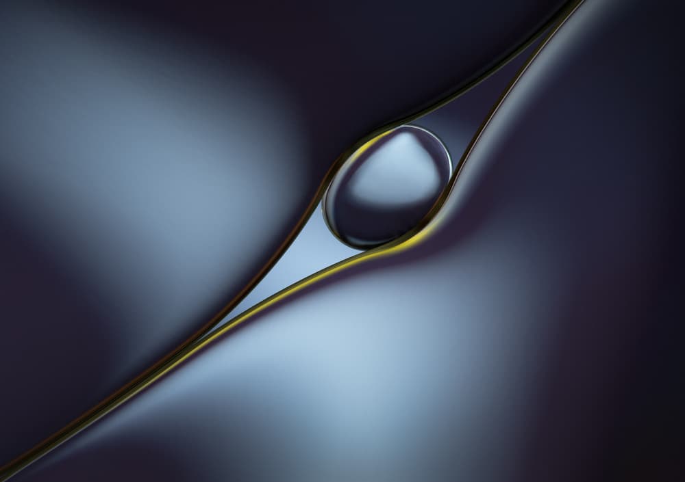 Fluid Gold Sphere by Jacqueline Hammer — canvas wall art