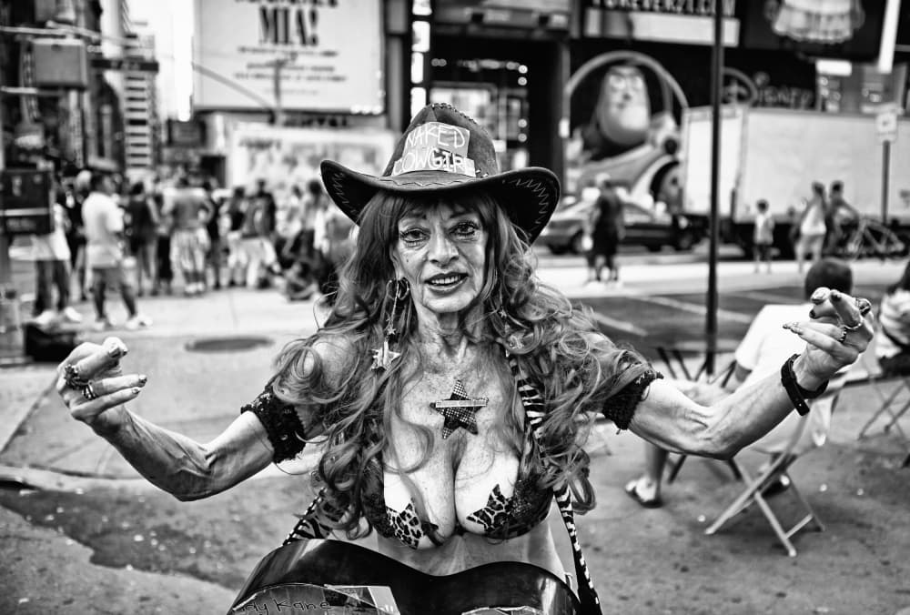Urban Cowgirl Smile by Goran Jovic — canvas wall art