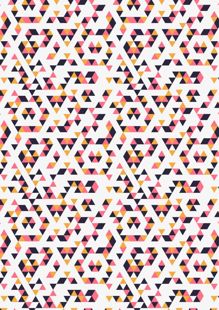 Geometric Triangle Mosaic by Florent Bodart — canvas wall art