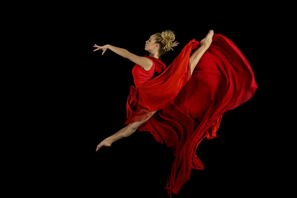 Dancing Red Fabric by Amnon Eichelberg — canvas wall art