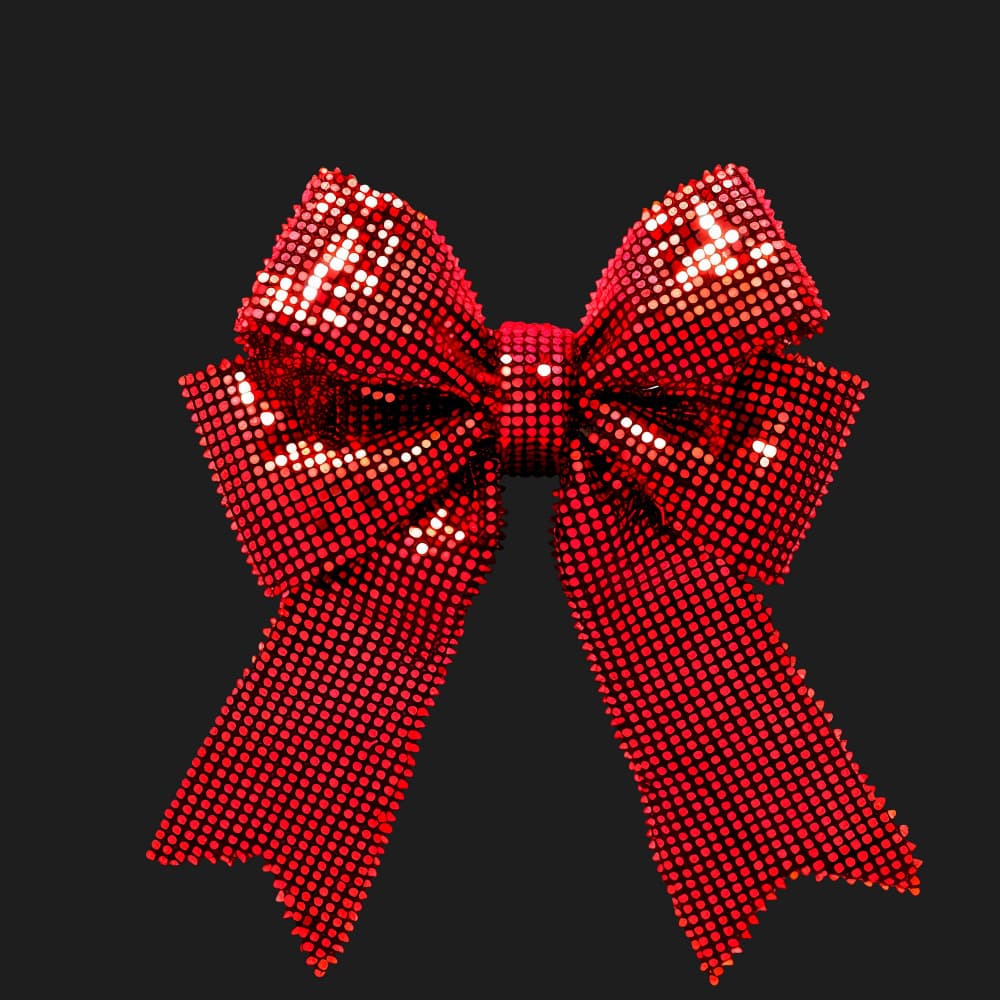 Red Sparkle Bow by Marika Barsrsind β canvas wall art