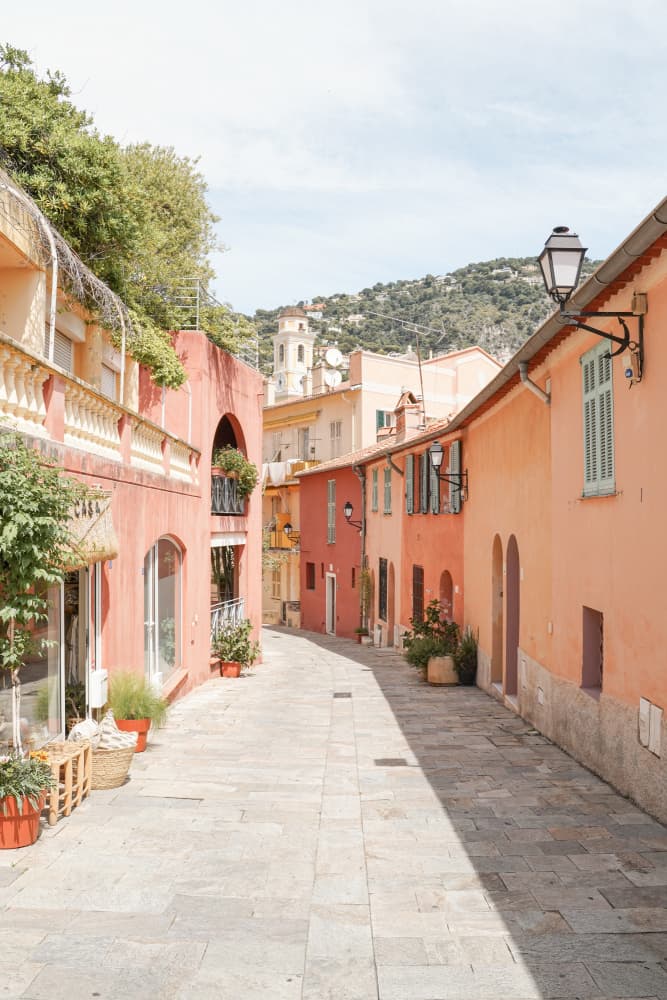 Colorful Old Town Street by Henrike Schenk — canvas wall art