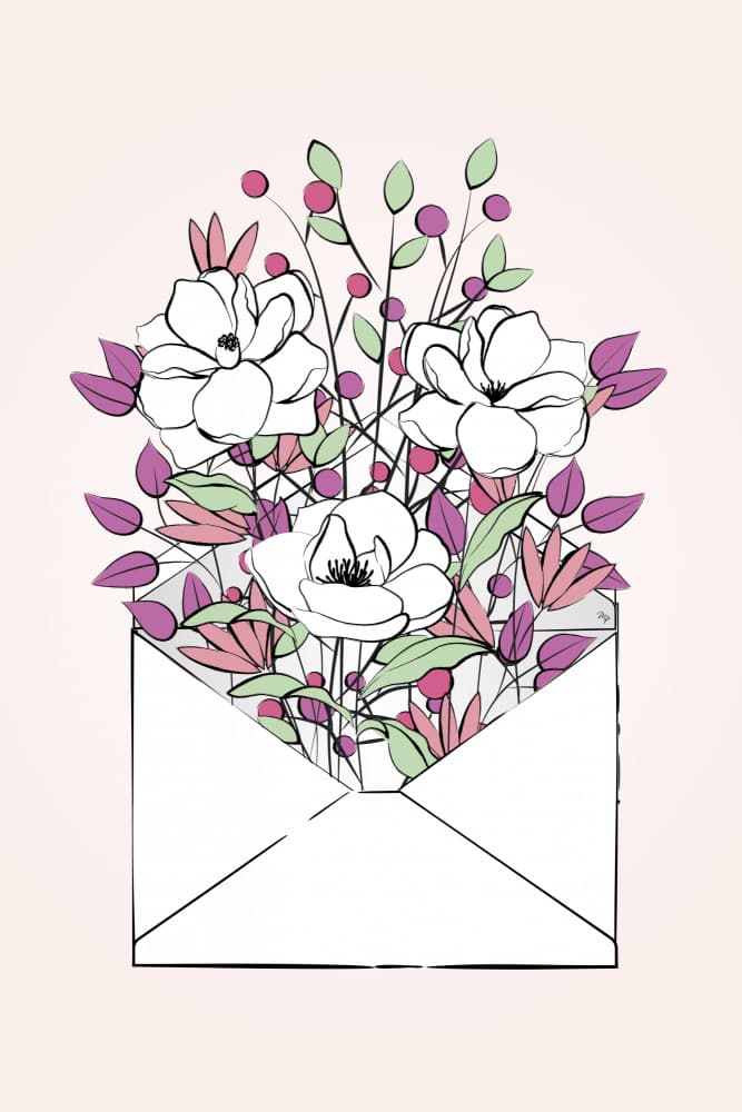 Flower Letter by Martina — canvas wall art