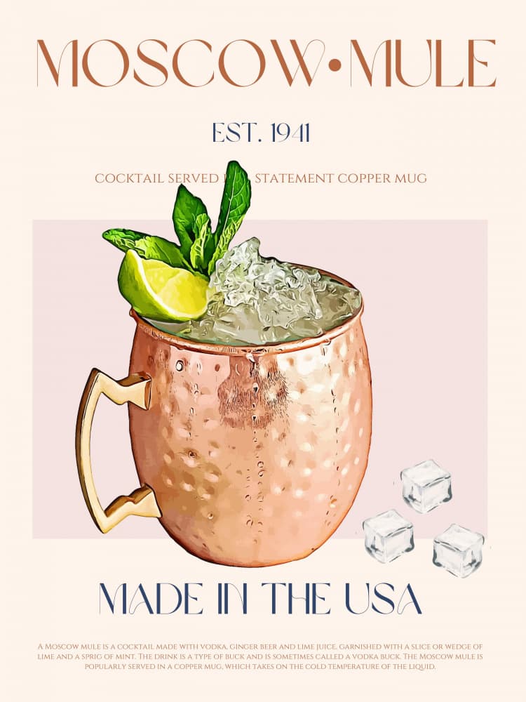 Classic Moscow Mule by Nazma Khokhar — canvas wall art