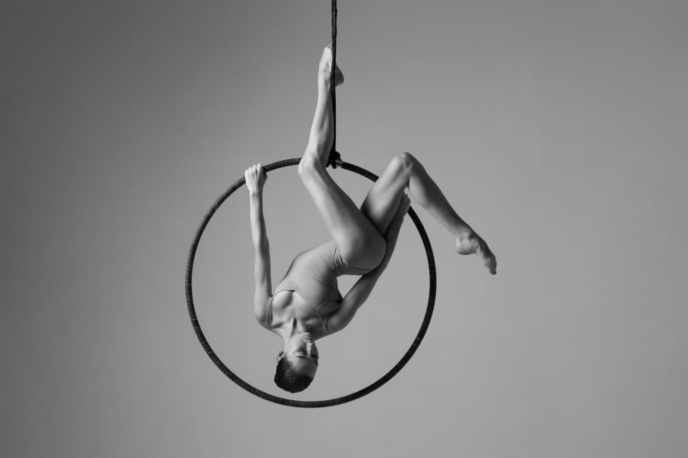 Elegant Aerial Pose by Natalya Sleta — canvas wall art