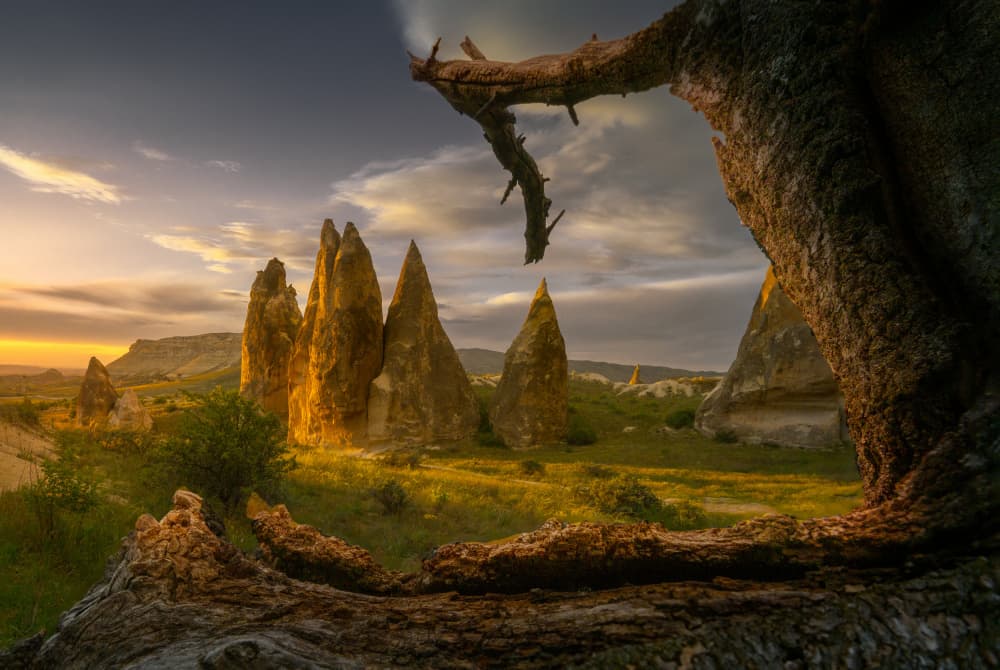 Golden Valley Sunset Glow by SANDEEP MATHUR — canvas wall art
